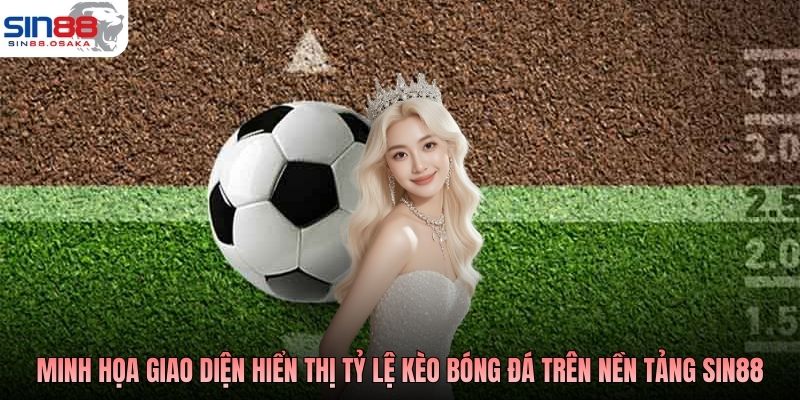 Minh họa giao diện hiển thị tỷ lệ kèo bóng đá trên nền tảng SIN88